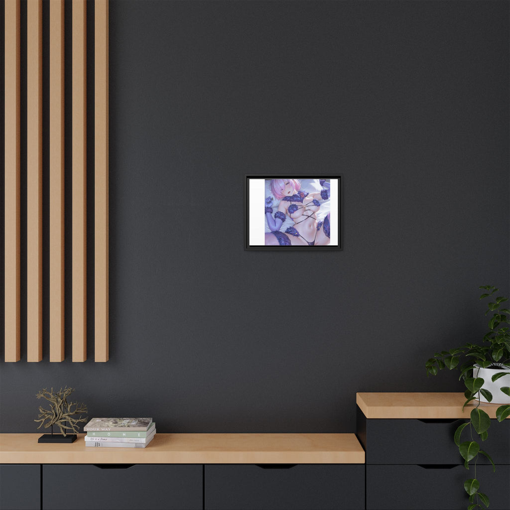 Framed Matte Canvas — Anime Pin-Up Lingerie Art Print