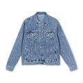Denim Jacket with Anime Bunny Girl Back Print — Men's Casual Streetwear