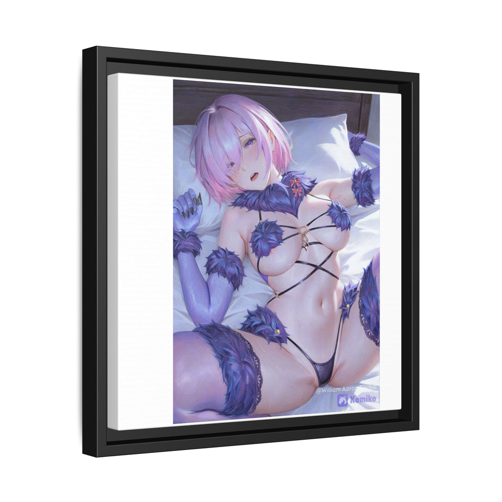 Framed Matte Canvas — Anime Pin-Up Lingerie Art Print